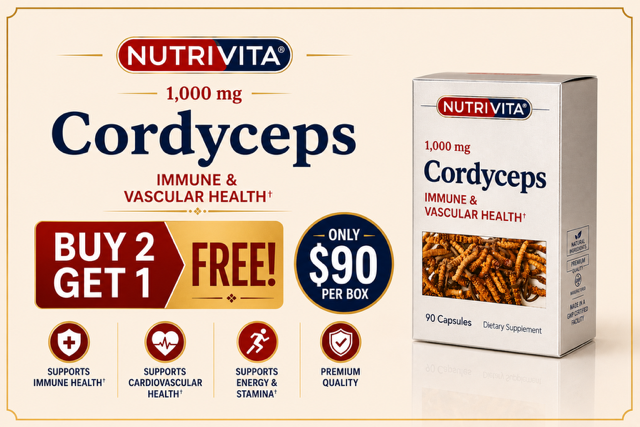 NutriVita Cordyceps 1000 mg (90 Capsules)