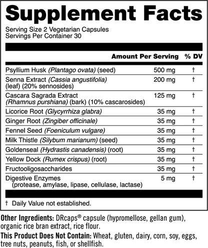 <transcy>Chăm sóc tổng thể ruột kết - Giải độc và làm sạch chất xơ (60 viên nang)</transcy>